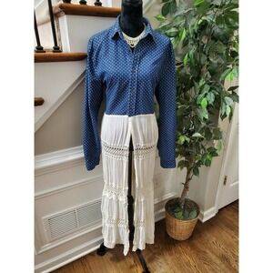 Women’s UPCYCLED REFASHIONED SHABBYCHIC BOHO Long Duster- Bust 44"